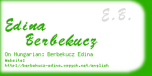 edina berbekucz business card